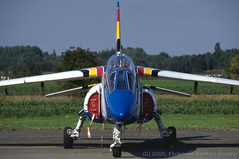 1996 AT-25 Alpha-Jet 003 AT-25 - Head-on view of this beautifully painted aircraft. Taken at Brustem in September 1996 (Laurent Vlieghe)